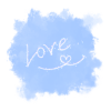 絵本風で可愛い手書きの「LOVE」アイコン