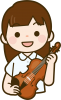 バイオリンを持った女の子