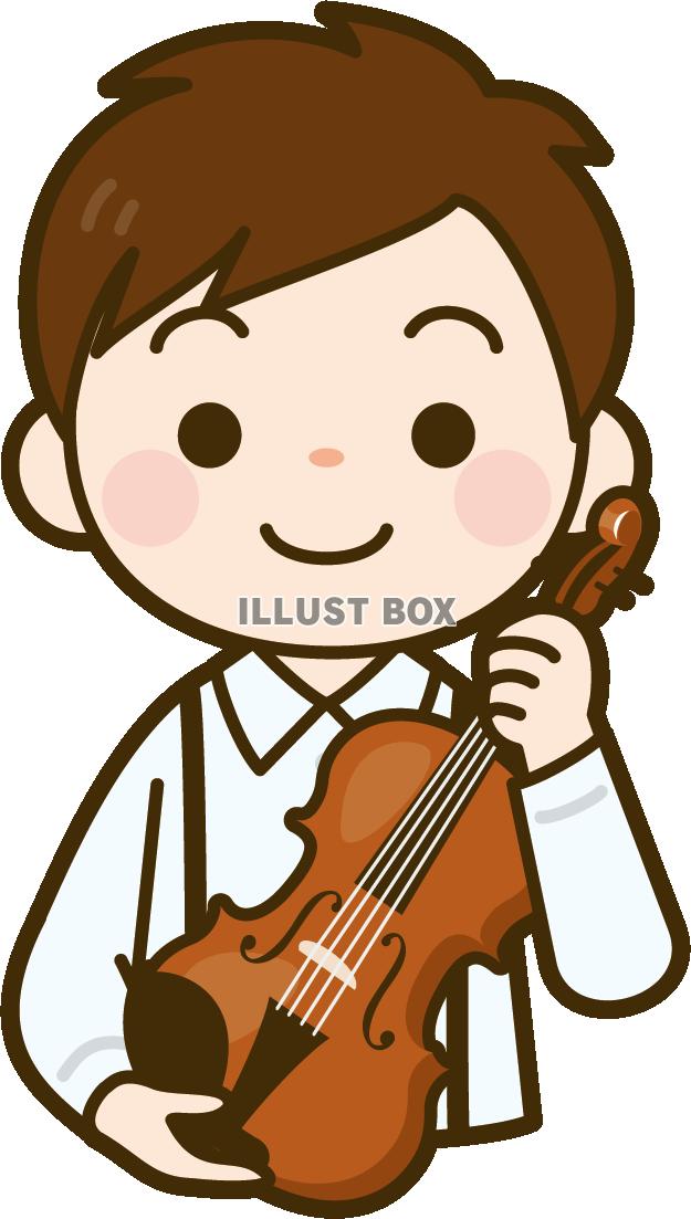 無料イラスト バイオリンを持った男の子