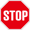 アメリカの道路標識風のSTOP
