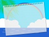 海と虹の夏のフレーム