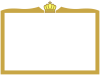 王冠フレームシンプル飾り枠背景額縁イラスト。透過png 