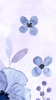 「水彩の花ブルー１」のスマホ壁紙１