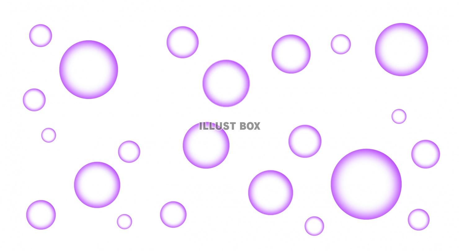 無料イラスト 紫のバブルパターン
