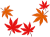 モミジの葉っぱ壁紙シンプル背景素材イラスト。透過png