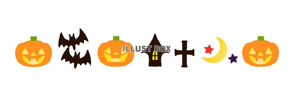 カボチャハロウィーンライン　透過png