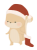 クリスマス　靴下をもつリスのイラスト　線なし