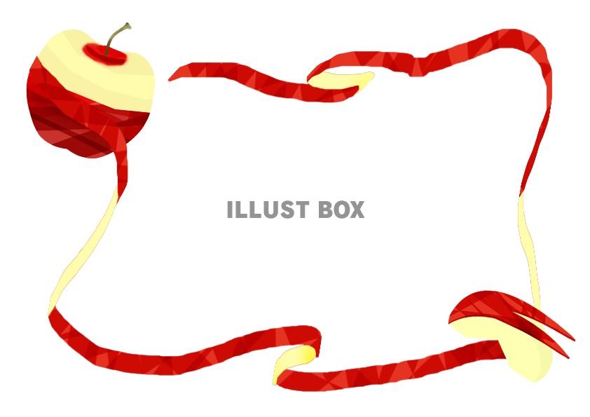 無料イラスト リンゴのメッセージカード