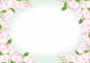 花フレーム　桜　グリーン