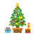 かわいい飾りのクリスマスツリー　透過png