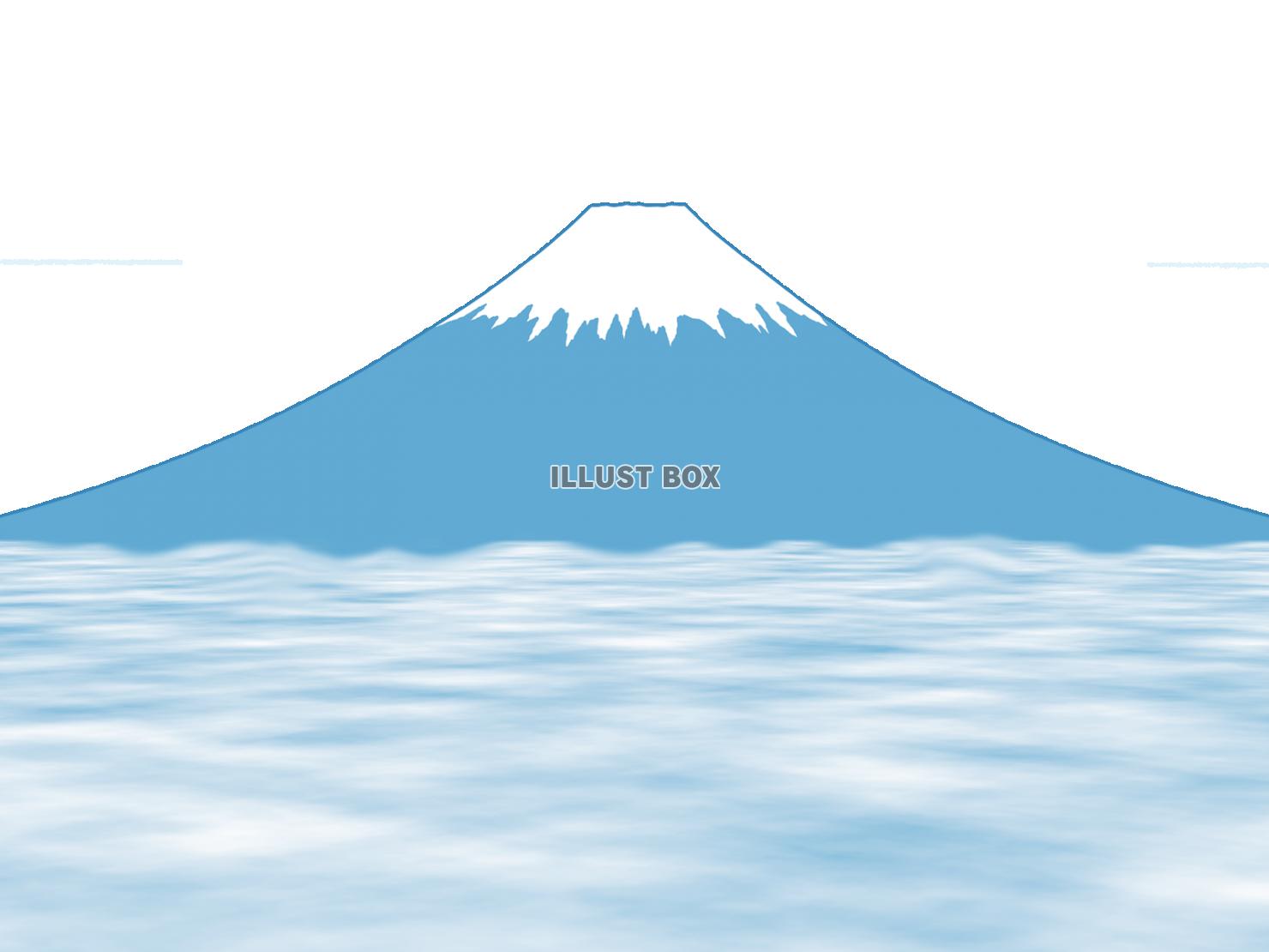 無料イラスト 富士山イラスト背景素材シンプル壁紙画像 透過png