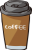 蓋つきのカップコーヒーのイラスト