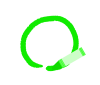 丸のクレヨン(緑)
