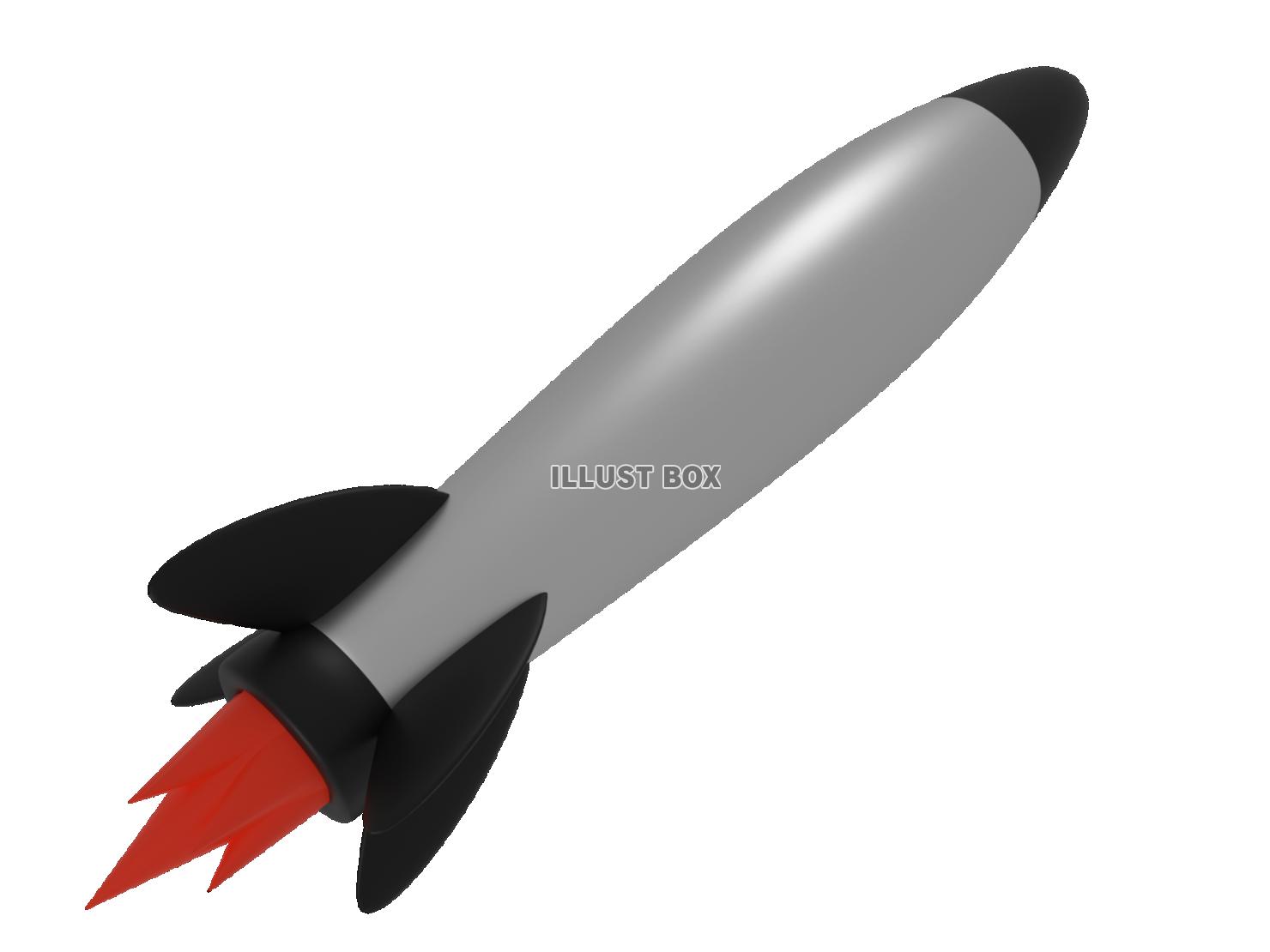 無料イラスト 弾道ミサイル 武器 3dcg 透過png のアイコン