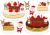 5_イラスト_クリスマスケーキ・サンタ・トナカイ