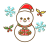 クリスマス風雪だるま　透過png