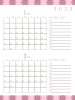 ２０２２年　TODOリストのあるシンプルなカレンダー（1,2月）