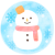 雪だるまのイラスト