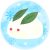 雪うさぎのイラスト