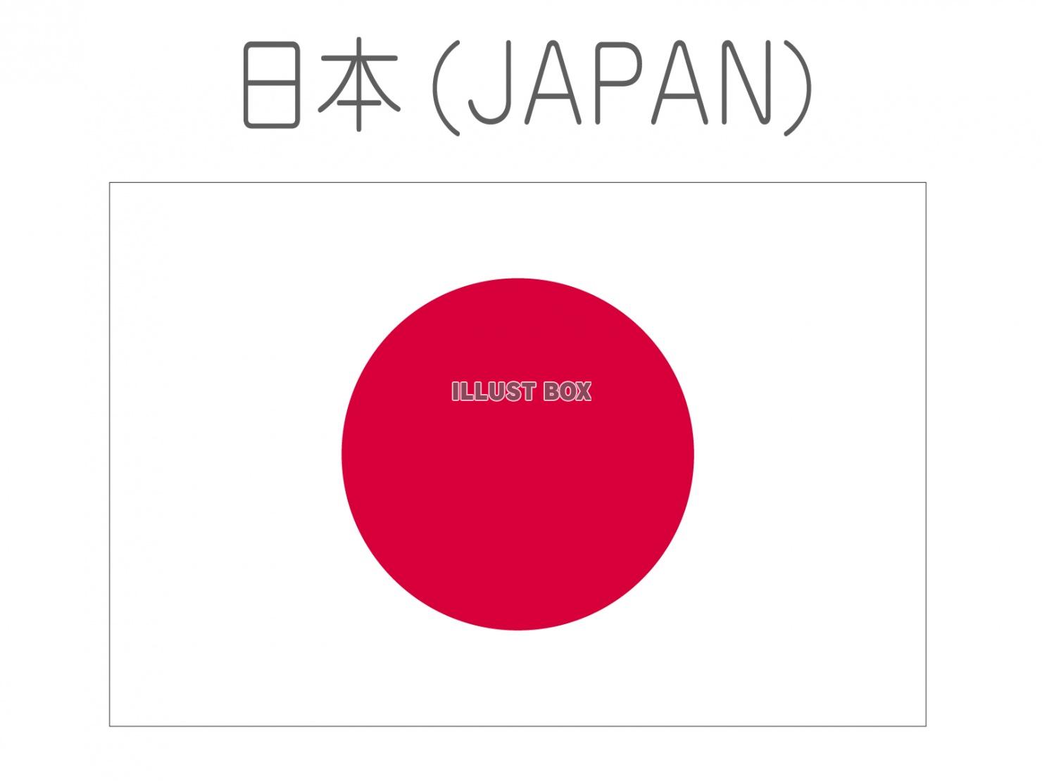 無料イラスト シンプルな日本の国旗