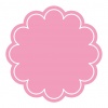 ピンクの花型フレーム