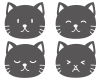 かわいい黒猫(zipファイル: pdf,jpg,透過png)