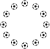 サッカーボールの丸形（円形）フレーム１
