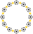 サッカーボールと星の丸形（円形）フレーム黄色