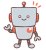 かわいいロボットのイラスト（四角）