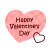 Valentine文字入りハート　透過png