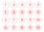 かわいい桜の数字セット（ピンク）