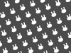 可愛いウサギシルエットのパターン背景白黒