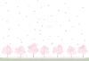 水彩風桜並木フレーム（透過PNG）