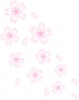 舞い散る桜の花のワンポイントイラスト