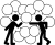 ディベート 討論する2人　ピクトグラム