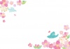 春の花と鳥_桜の囲みフレーム1