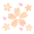 さくらと桜の花びら　透過png