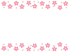 シンプルな桜のラインフレーム背景