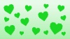 ハートのドットパターン背景(緑)