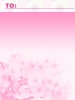 桜背景の便せん風フレーム：ピンク