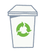 リサイクルゴミ回収箱のアイコン 