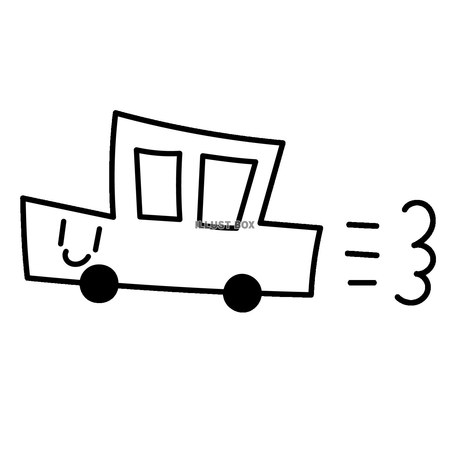 7・イラスト（車・笑顔）