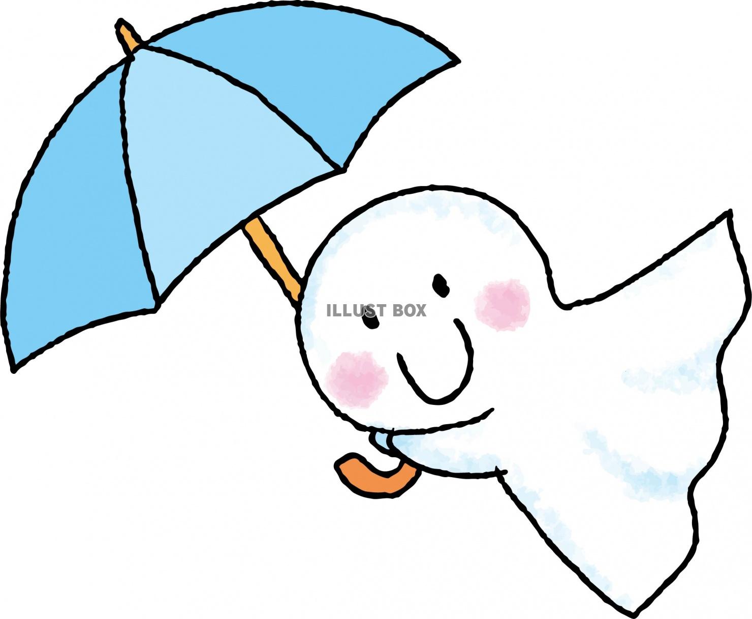 梅雨の時期に使えるてるてる坊主のイラスト