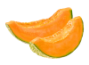 リアルなオレンジ色のメロン(zipファイル: pdf,jpg,透過png)