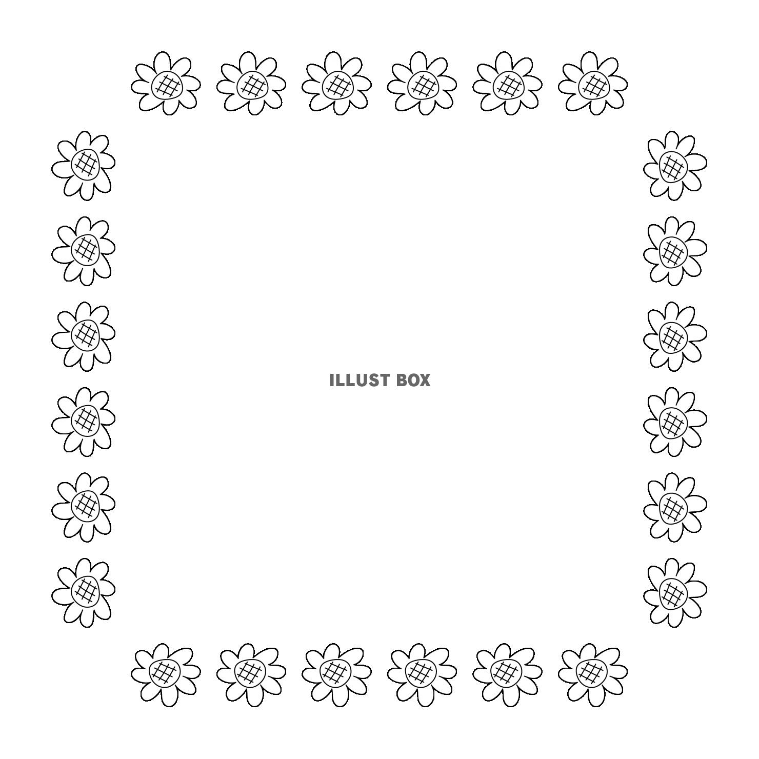 8・枠（ヒマワリ・正方形）