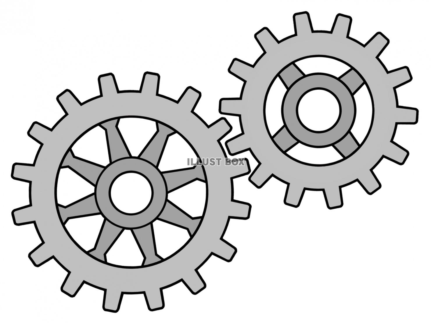 無料イラスト 歯車の壁紙画像シンプル背景素材イラスト