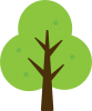 シンプルな木　緑　02