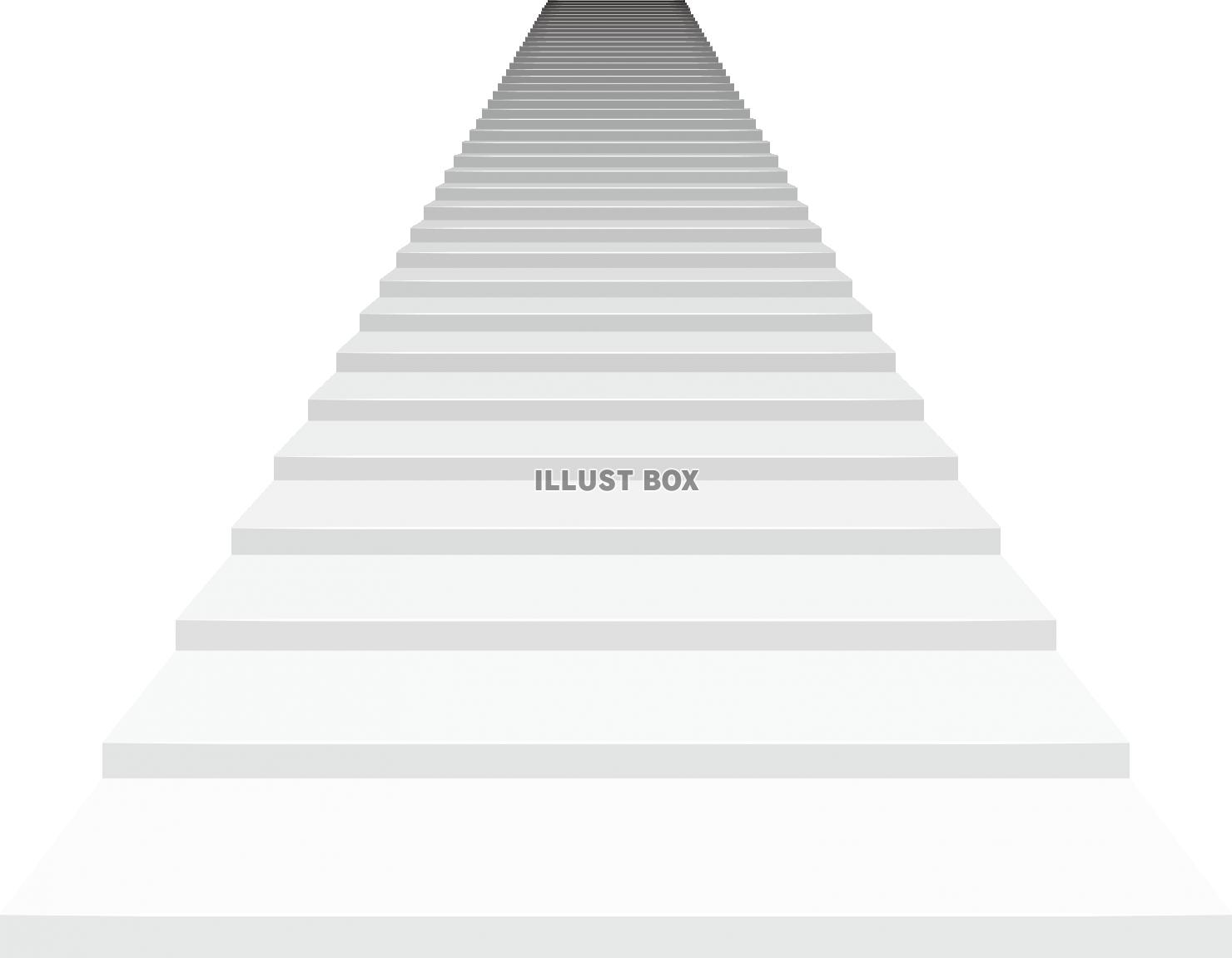 無料イラスト 正面から見たの階段 ステップアップのイメージ