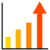 シンプルな棒グラフのアイコン１