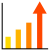 シンプルな棒グラフのアイコン１